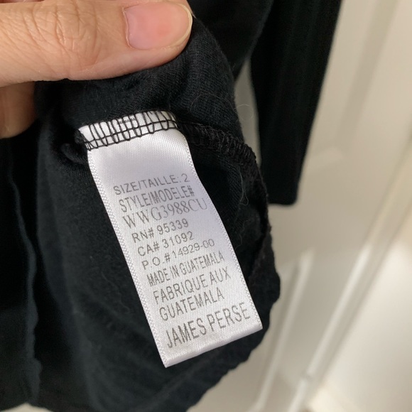 James Perse Scoop Long Sleeve Slub Tee Size 2 (M) - Picture 3 of 6